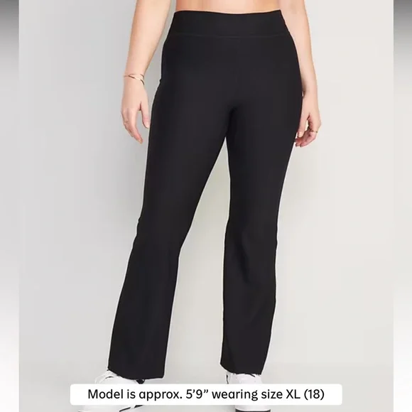 Old Navy extra high rise super flare go dry black leggings size 2x - Picture 1 of 6